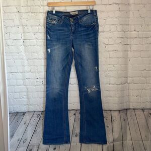 J & company slightly distressed ocean glamor jeans